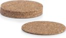 Zeller Onderzetters - 18x - kurk - rond - D10 cm - glazenonderzetters