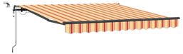 vidaXL Parasol extensible, jaune et orange, 300 x 250 cm, polyester