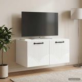 Maison Exclusive - Meuble TV mural montage mural blanc brillant 59,5 x 41 x 30 cm