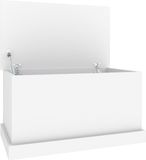 vidaXL Opbergbox Wit Bewerkt Hout 70x40x38 cm