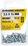 Deltafix Schroeven zelfborend verzinkt 3.5x16mm 25st.