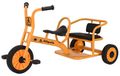 Tricycle for children, made of carbon steel, with anti-slip wheels, in the colour yellow