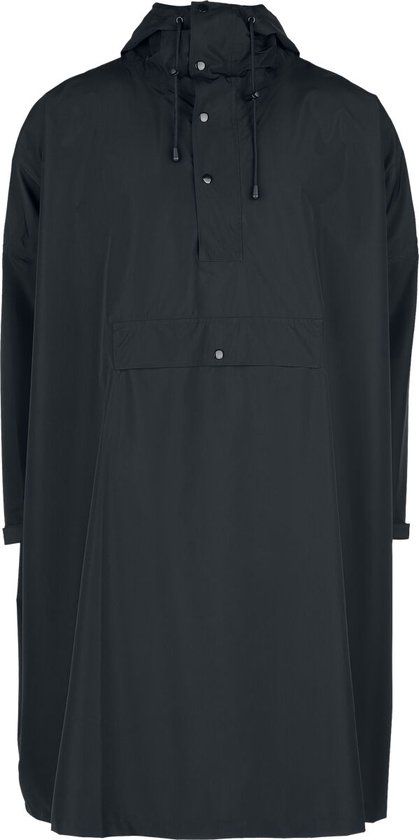 R.E.D. by EMP R.E.D. Rock-Engineered Design Zwarte regenjas met capuchon en trekkoord - Unisex - Standard