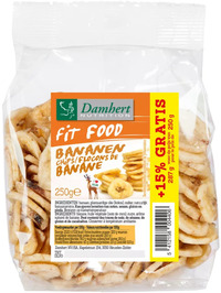 Damhert Fit food bananenchips 250g