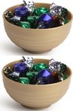 Plasticforte Kommetjes/Schaaltjes - 4x - Kunststof - D13 cm - Goudkleurig