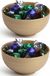 Plasticforte Kommetjes/Schaaltjes - 4x - Kunststof - D13 cm - Goudkleurig
