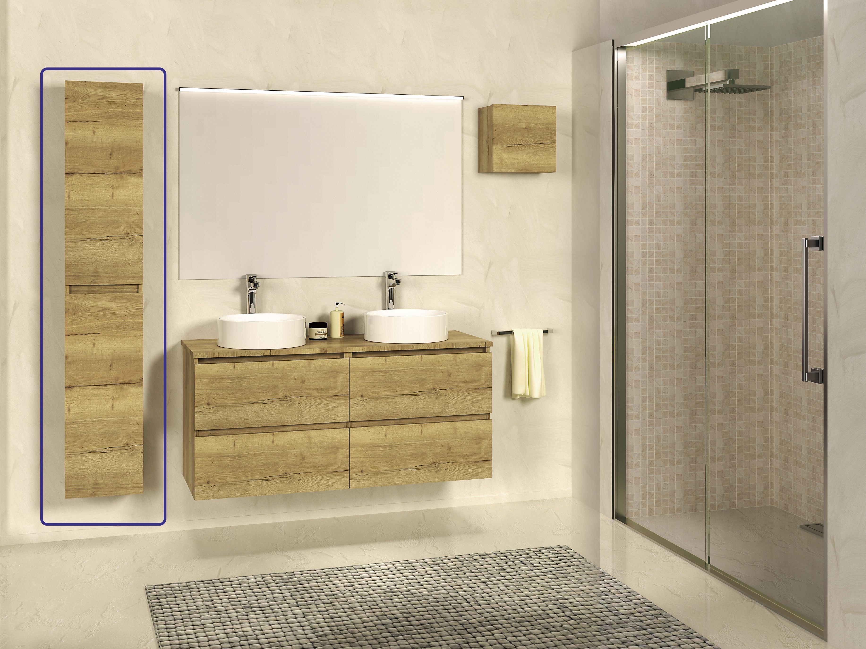 Wiesbaden Excellence Sephia Column Cabinet 140x30x25cm Natural