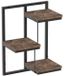 Relaxdays Wandrek - met 3 planken - industrieel - zwart-bruin