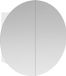 vidaXL Armoire de salle de bain avec miroir rond et LED 47x47x17,5 cm blanc