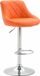 And OutdoorMatch Luxe Tabouret de bar Angelina - Oranje - Similicuir - Chrome