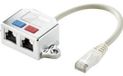Renkforce Adaptateur réseau RJ45 T CAT 5e [2x prise RJ45 - 1x fiche RJ45] 15,00 cm Métal