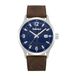 Timberland ILG of Switzerland AG Datum horloge Trumbull Mannen Polshorloge Leer Bruin Donkerblauw Staal 45 mm