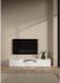 Syfax TV-meubel, hoogglans wit gelakt, met 2 lades, 1 nis, afmetingen 172,7 x 39,9 x 33,1 cm
