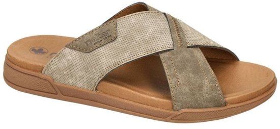 Rieker Heren Taupe Donker Slippers Maat 46
