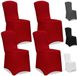 Detex Set 4 Housse de chaise élastique 80 à 110cm Universel - Rouge