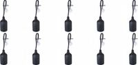 BES LED Verhuisfitting 10 Stuks - E27 Fitting/Houder - Kunststof Zwart 15cm Draad