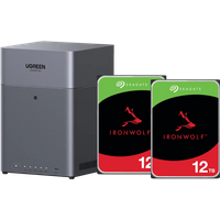 UGREEN NASync DH4300 + Seagate Ironwolf 12TB Duo Pack