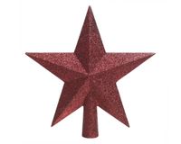 Decoris Piek Kunststof Donkerrood met glitters 4.2x19x19cm