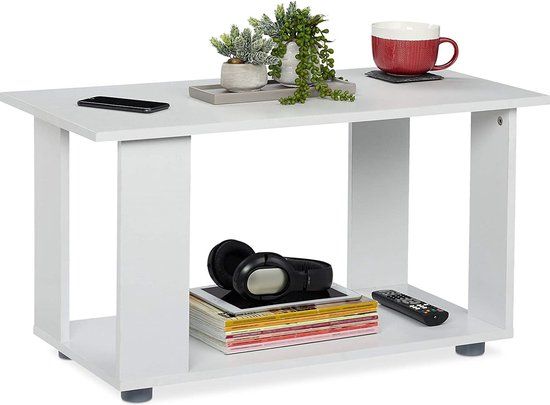 Viking Choice Salontafel - Wit - 80 x 40 x 45 cm - Modern