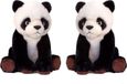 Keel Toys Panda 2x stuks pluche knuffel Panda beren van 25 cm - Dieren knuffelbeesten voor kinderen of decoratie