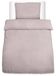 Beautissu Meline, aspect lin, 135x200 + 80x80 cm, taupe, 2 pièces, ensemble de literie