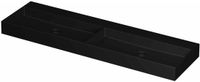 Wastafel INK United Dubbele Wastafel 160cm Mat Zwart Keramiek Zonder Kraangat