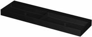 Wastafel INK United Dubbele Wastafel 160cm Mat Zwart Keramiek Zonder Kraangat