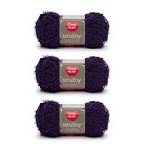 Red Heart Scrubby Grape Garen - 3 stuks van 100 g - Polyester - 4 Medium (gekamd) - 84,12 m - Breien/haken