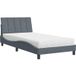Maison Exclusive - Lit avec matelas « Hanko » gris foncé 100 x 200 cm, velours
