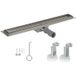 Bc-elec Hfd09-60 Caniveau de douche à carreler 60cm en inox, sterfput de douche, hauteur ajustable 67-92mm