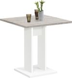 FMD Eettafel - Zandeikenkleurig en wit - 70 cm