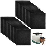 Merkloos Omgoods - 24 Stuks Vervangingsfilters voor Kattentoilet met Actieve Kool
