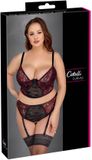 Cottelli CURVES Lingerie Set Zwart/Rood XXL 95D
