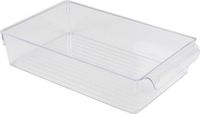 Urban Living Koelkast/keuken organizer mand/bak - transparant - kunststof - L32 x B20 x H7 cm
