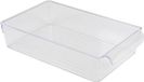 Urban Living Koelkast/keuken organizer mand/bak - transparant - kunststof - L32 x B20 x H7 cm