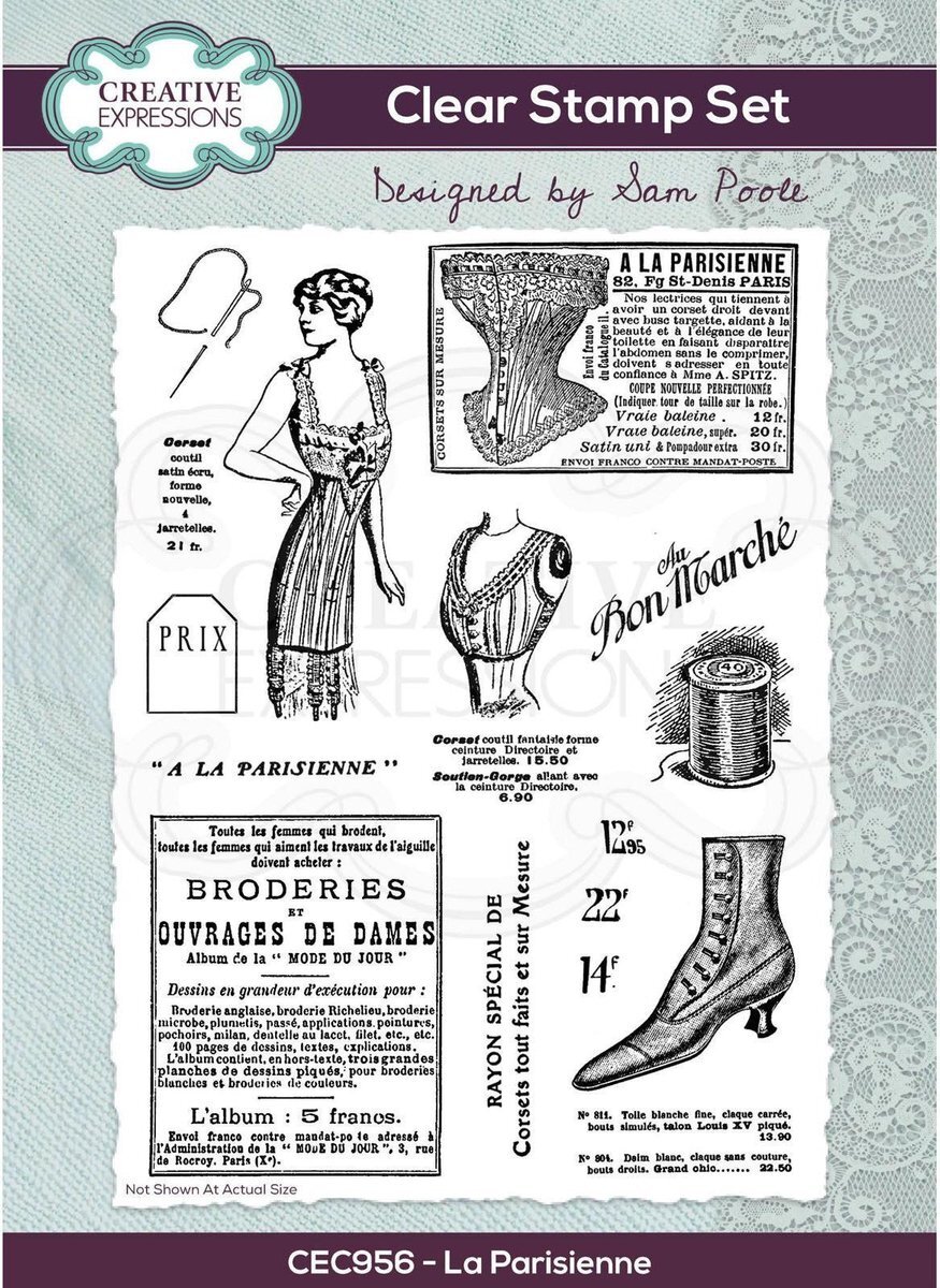 Creative Expressions Clear stamp - Parisienne - A5 - Set van 14 stempels