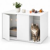 Relaxdays Kattenkast - 50x72x50 cm - Wit