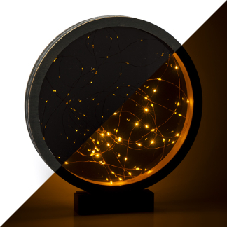 Lumineo Tafeldecoratie cirkel | Lumineo | 35 x 38.5 cm (80 Micro LEDs, Timer, Binnen)