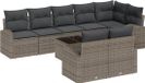 vidaXL Tuinbank Set 9 stuks 8 zitplaatsen Grijs