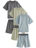 Next - Jongens - Set van 3 korte pyjama's - Blauw