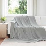 vidaXL Plaid Grijs Fleece 240 x 270 cm