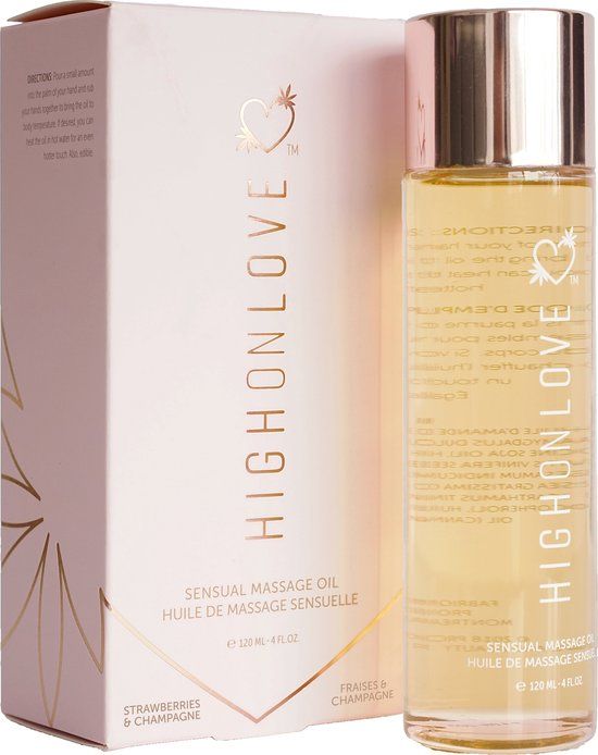 HANCA HighOnLove - Massage Olie Aardbei & Champagne - Gold