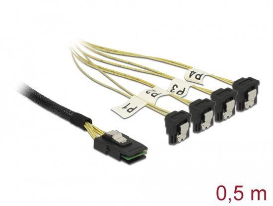 Delock 85686 interne stroomkabel 0,5 m