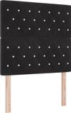 vidaXL Boxspringbed met matras Zwart 120 x 200 cm Fluweel