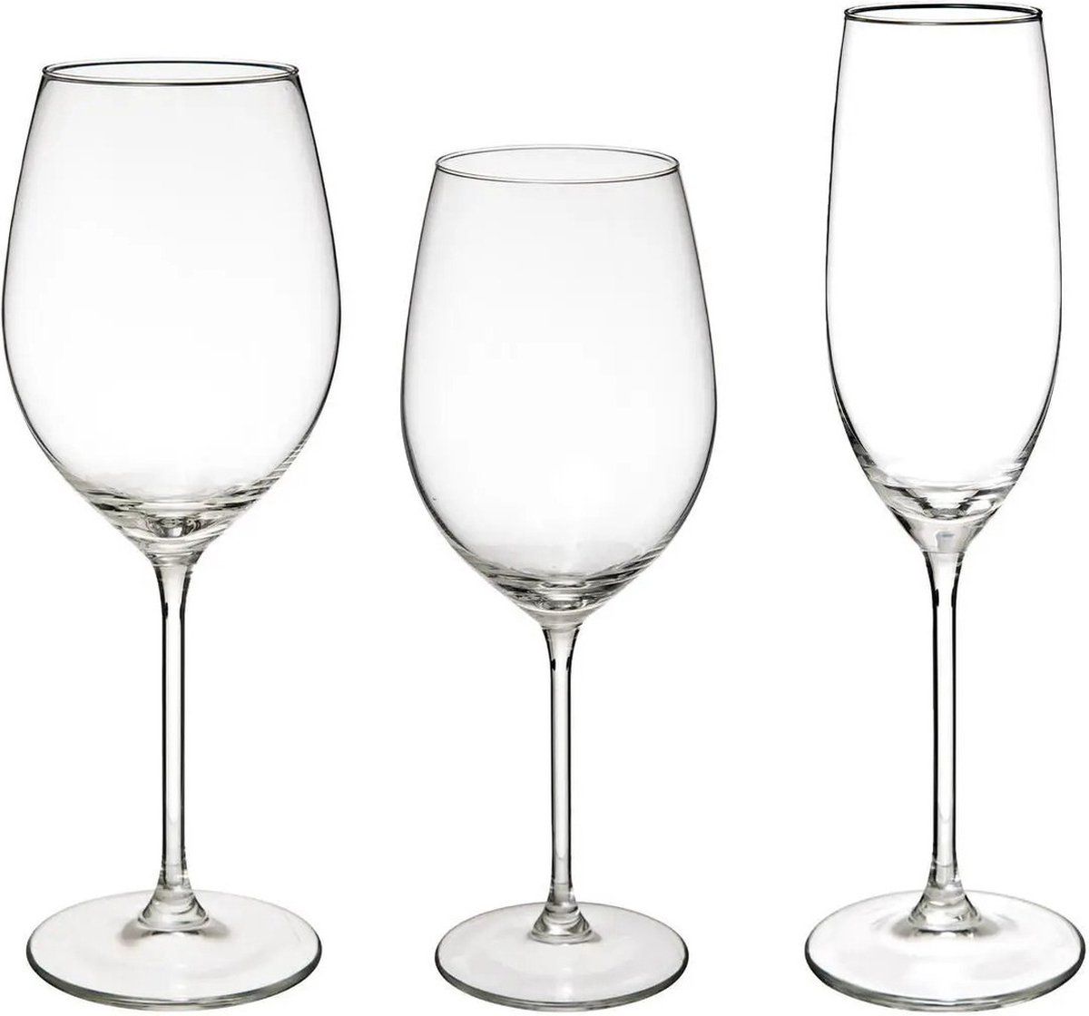 Secret de Gourmet Lina - Set van 18 glazen (210/410/540 ml) - Transparant