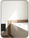 Miroir de salle de bain - Miroir mural - Film de protection anti-éclats - Cadre en métal - 50 x 70 cm - Noir