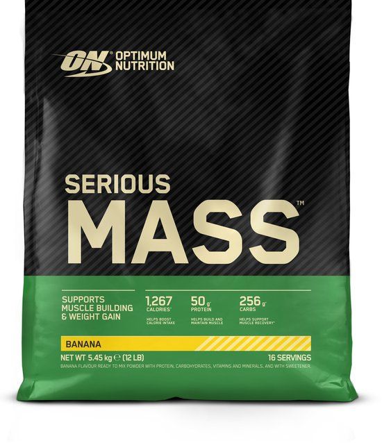 Optimum Nutrition Serious Mass - Banana - Mass Gainer - Weight Gainer - 5450 gram (16 servings)