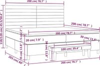 vidaXL Boxspringbed met matras, stof, donkerbruin, 200x200 cm