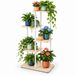 Merkloos Relaxdays Plantenstandaard binnen - 107x58x58 cm - natuur-wit