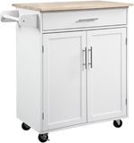 HOMCOM Keukeneiland - MDF - Wit - 83x45x91,5cm